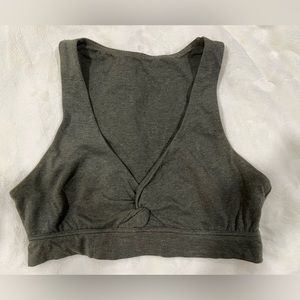 Aerie Green Knotted Cotton Bralette